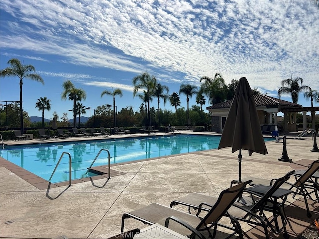 view of pool with a patio