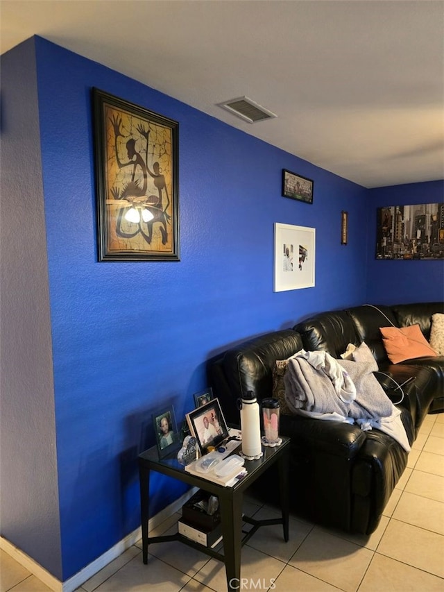 view of tiled living room