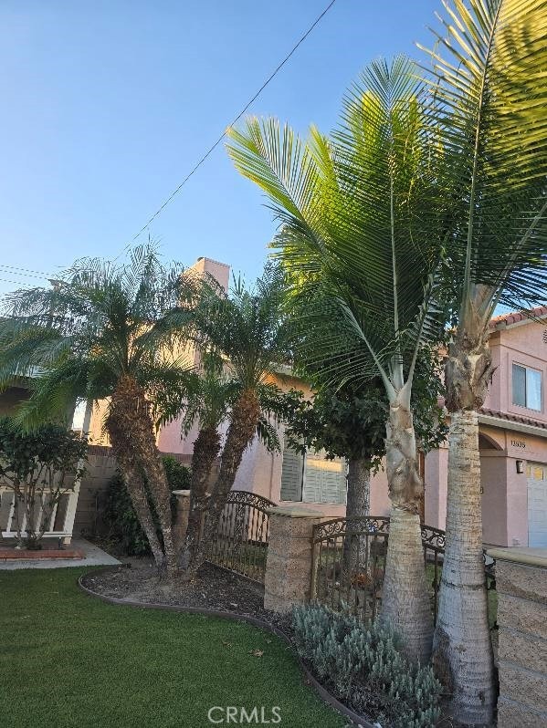 view of side of property featuring a garage