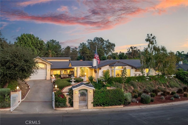 ranch-style house with a garage