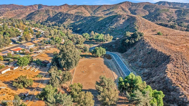 bird's eye view featuring a mountain view