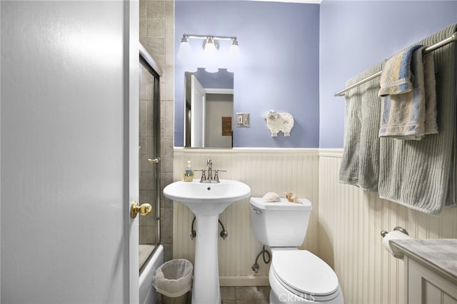 bathroom with sink and toilet