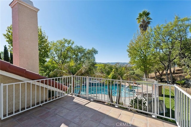 balcony with a patio