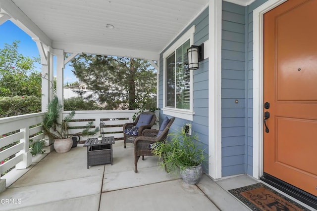 exterior space with covered porch