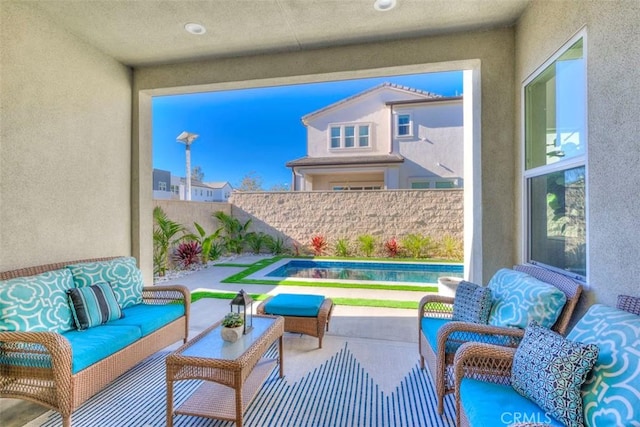 view of patio / terrace with outdoor lounge area