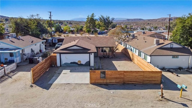 62044 Valley View Cir, Joshua Tree, CA 92252 - aerial view of residential area featuring a mountain backdrop