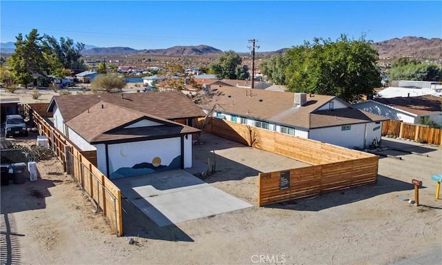 62044 Valley View Cir, Joshua Tree, CA 92252 - aerial perspective of suburban area featuring a mountain backdrop