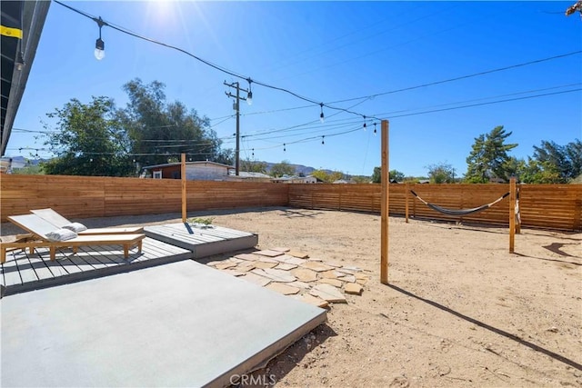 62044 Valley View Cir, Joshua Tree, CA 92252 - fenced backyard with a patio