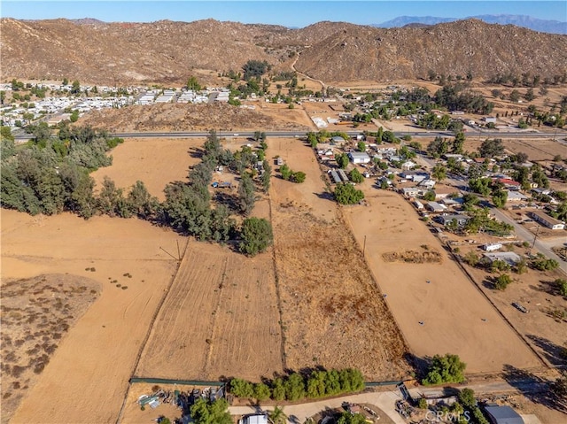 drone / aerial view with a mountain view