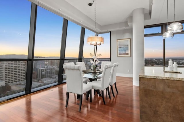 dining room featuring dark hardwood / wood-style floors