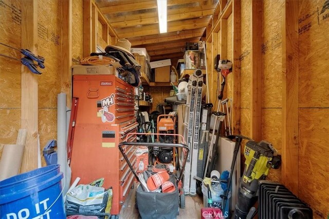 view of storage area