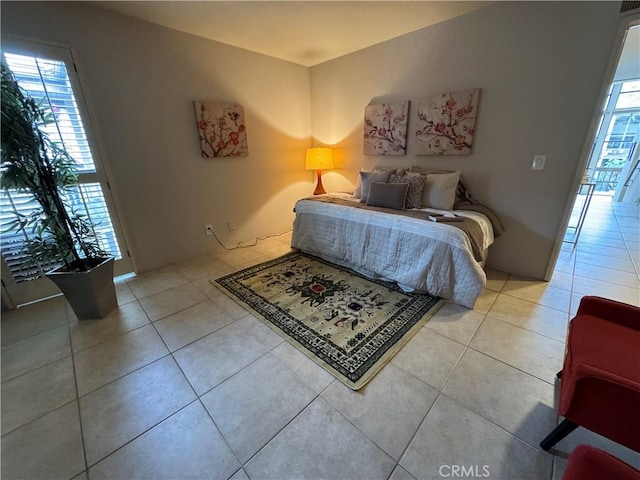 view of tiled bedroom