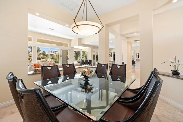 view of dining room