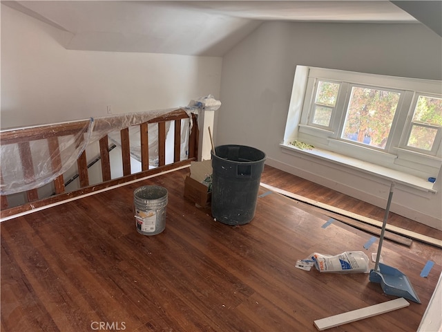 interior space with hardwood / wood-style floors