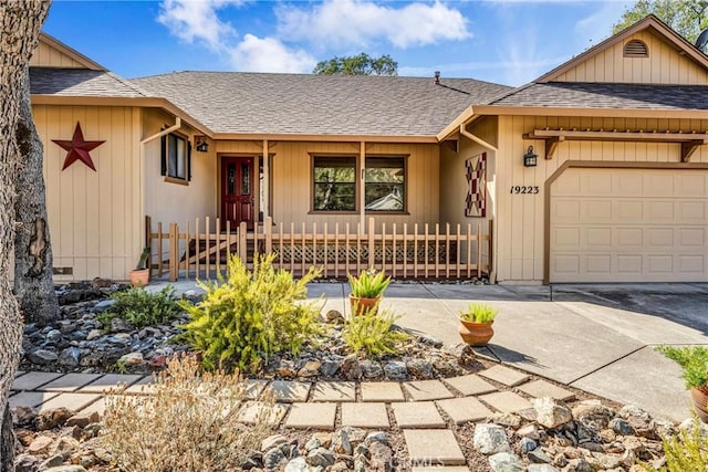 ranch-style house with a garage