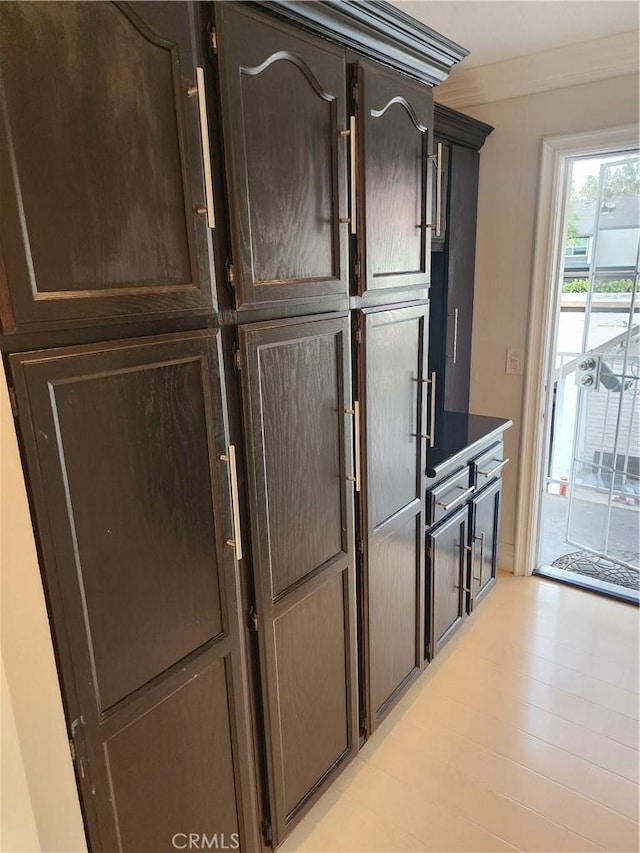 interior space featuring ornamental molding