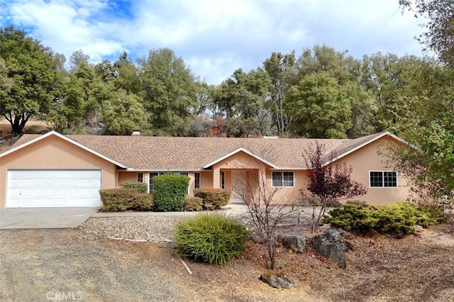 ranch-style house with a garage