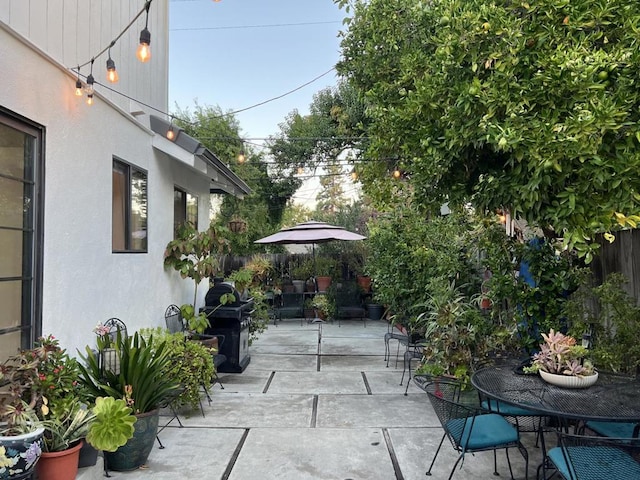 view of patio with grilling area