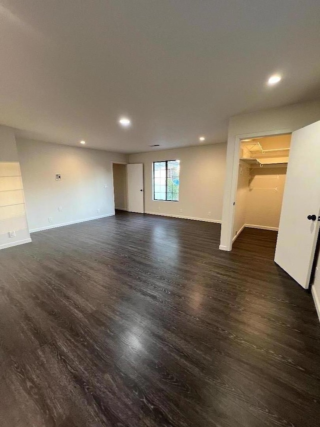 interior space featuring dark wood-type flooring