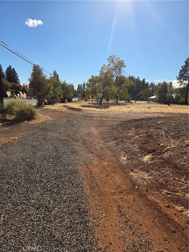 view of street with a rural view