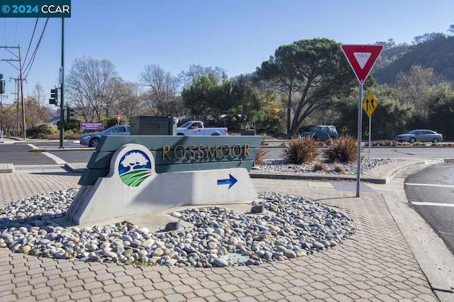 view of community sign