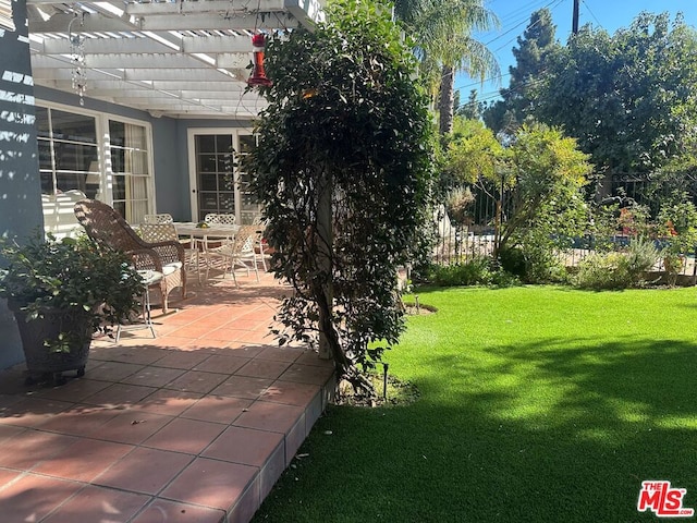 view of yard featuring a patio