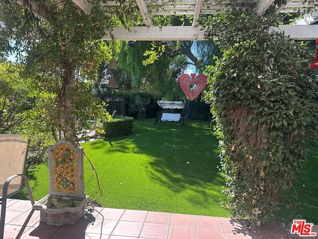 view of yard featuring a patio area