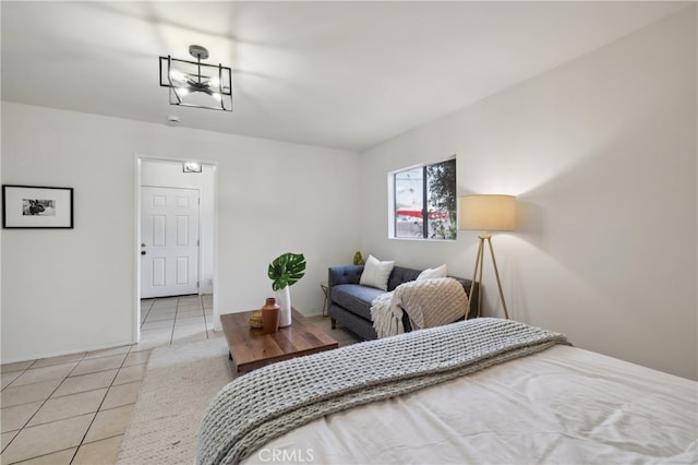 view of tiled bedroom