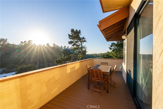 view of balcony