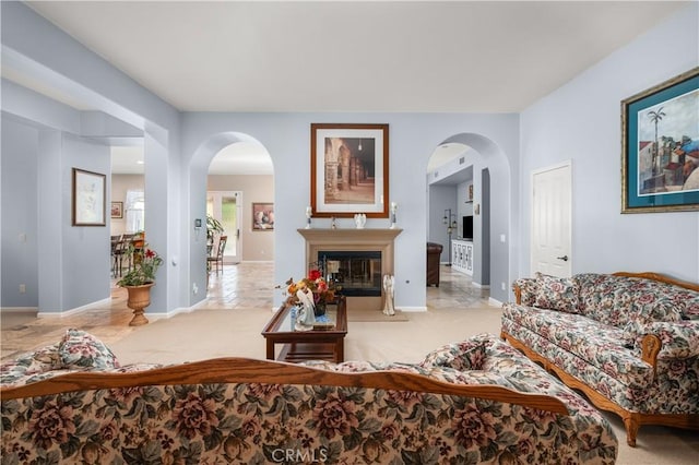 view of carpeted living room