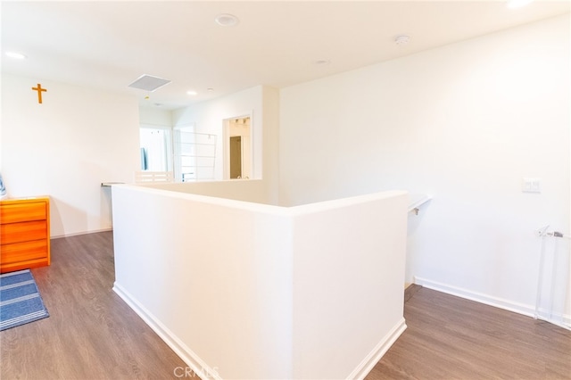 hall featuring hardwood / wood-style flooring