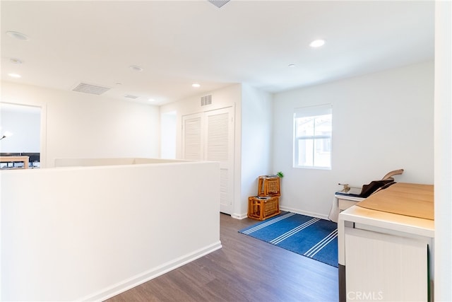 kitchen featuring dark hardwood / wood-style floors