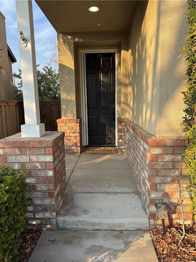 view of doorway to property