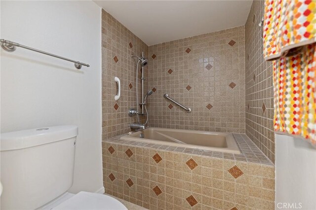 18411 Hatteras St Unit 120, Tarzana, CA 91356 - bathroom featuring toilet and tiled shower / bath combo