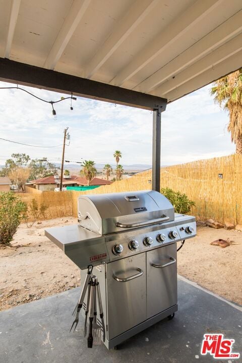 view of patio featuring grilling area