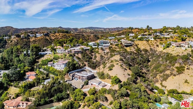 bird's eye view featuring a mountain view