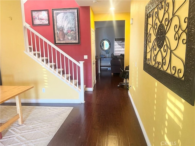 hallway featuring hardwood / wood-style floors