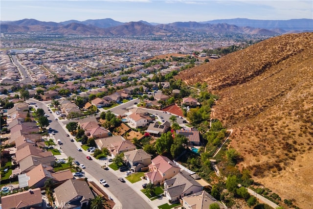 bird's eye view featuring a mountain view