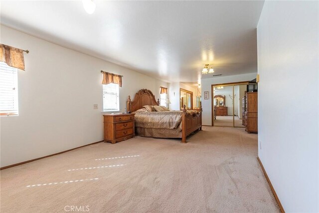 view of carpeted bedroom