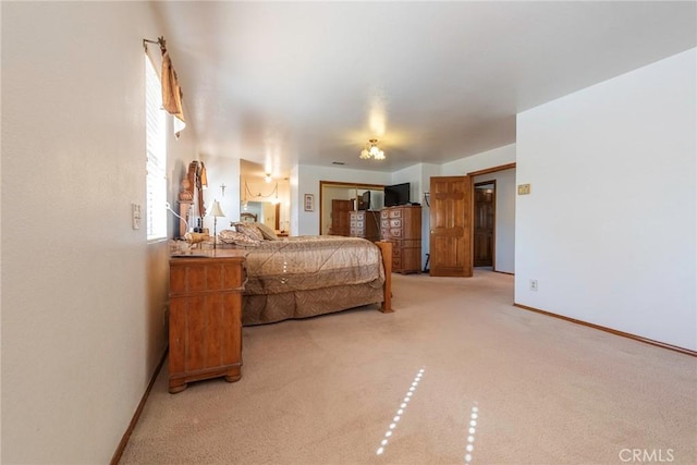 bedroom with carpet