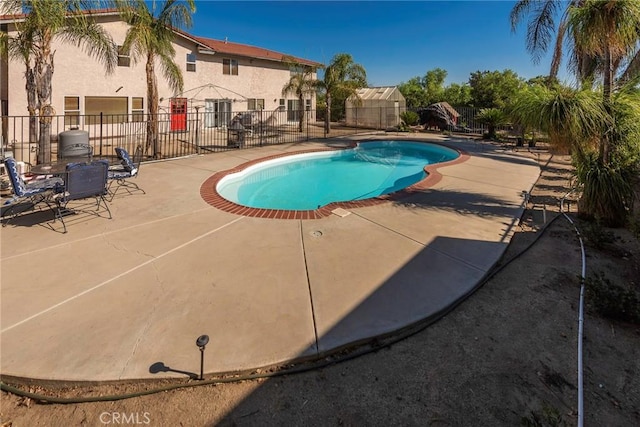 view of pool with a patio