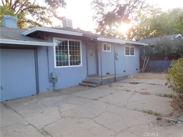 exterior space with a patio