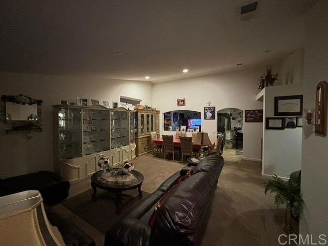 view of carpeted living room