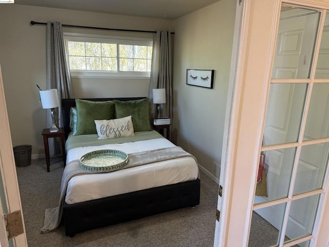 bedroom with carpet flooring