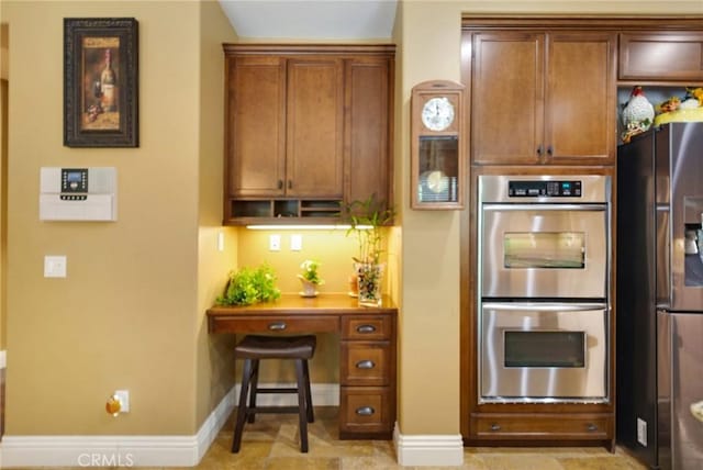 kitchen with appliances with stainless steel finishes