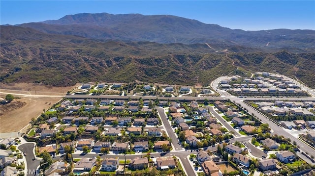 bird's eye view featuring a mountain view