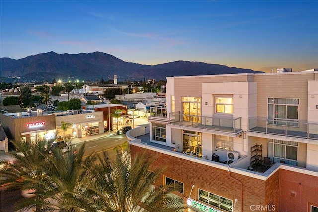 exterior space with a mountain view