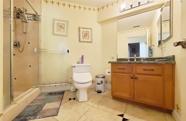 505 Lowe Dr, Placentia, CA 92870 - full bath featuring vanity, a shower stall, and tile patterned floors