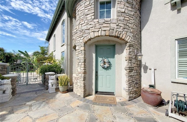 505 Lowe Dr, Placentia, CA 92870 - doorway to property with stone siding and stucco siding