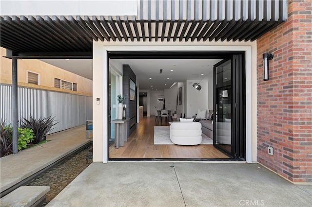 view of doorway to property